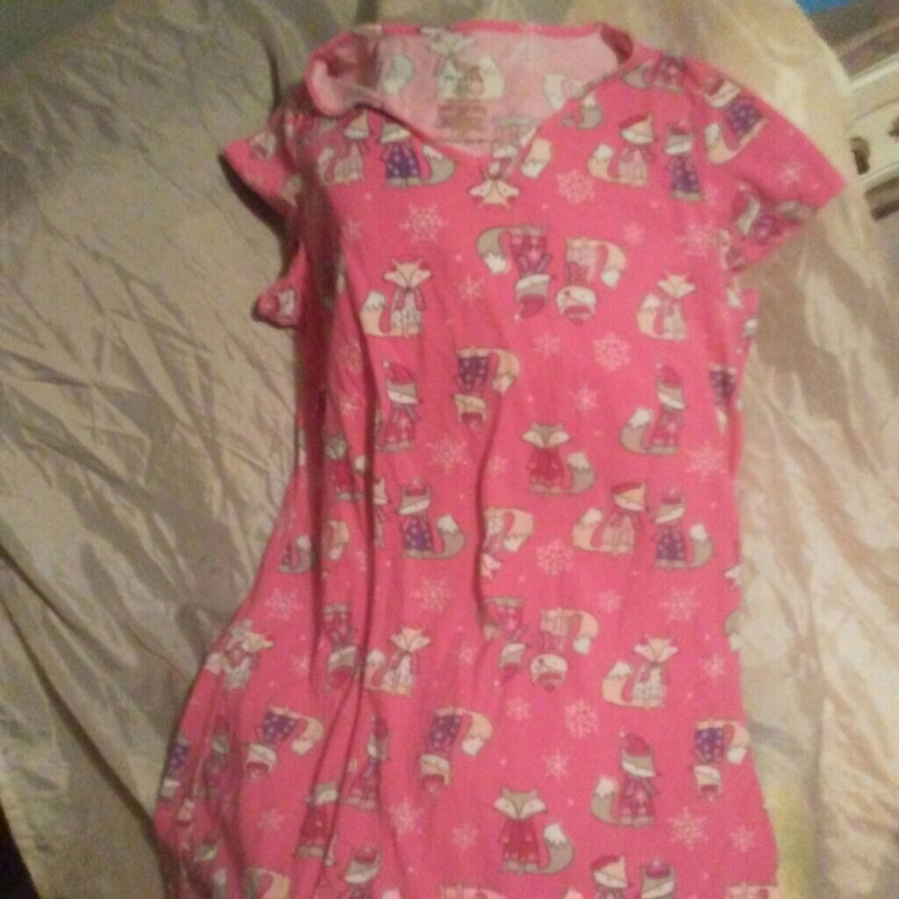 Winter decorated night gown
